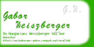 gabor weiszberger business card